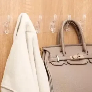 Super Strong 6-in-1 Adhesive Wall Hooks  (Pack of 2) ( default, Standard ) .