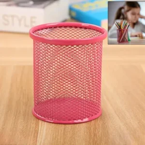 Metal Mesh Pen Holder for Desk (1 Pc): Pen Stand, Pencil Organizer, Stationery Storage ( default, Standard ).
