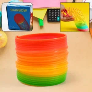 Rainbow Spring, Rainbow Spring Toys, Slinky, Slinky Spring Toy, Toy for Kids, for Kids Adults of All Age Group, for Birthdays, Compact and Portable Easy to Carry (1 Pc) ( default, Standard ).